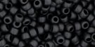 TOHO seed beads, 8/0, Opaque-Frosted Jet